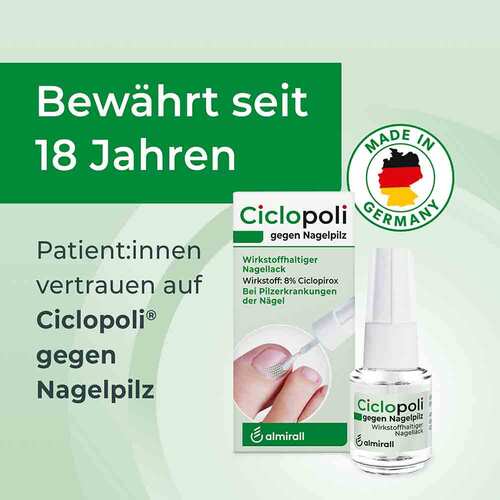 Ciclopoli gegen Nagelpilz wirkstoffhalt.Nagellack - 7