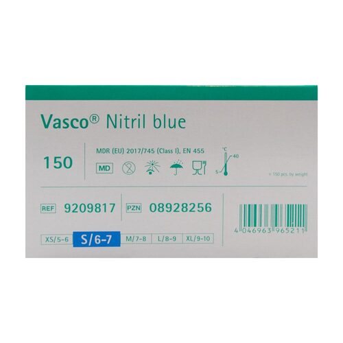 VASCO Nitril blue Untersuchungshandschuhe S - 4