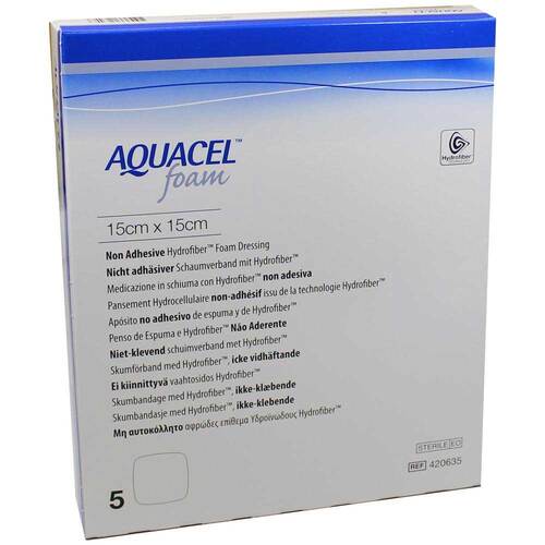 AQUACEL Foam nicht adh&auml;siv 15x15 cm Verband - 1