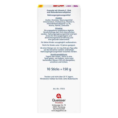Doppelherz hei&szlig;er Holunder mit Vitamin C + Zink Granulat - 2