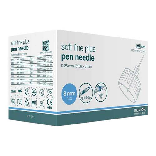 Klinion Soft fine plus Pen-Nadeln 31 G 0,25x8 mm - 1