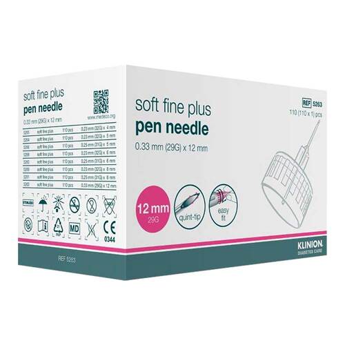 Klinion Soft fine plus Pen-Nadeln 29 G 0,33x12 mm - 1