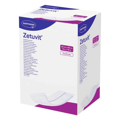 ZETUVIT Saugkompressen steril 20x40 cm - 1