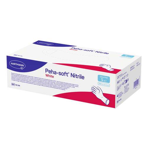 Peha-Soft nitrile white Untersuchungshandschuhe unsteril pf S - 1