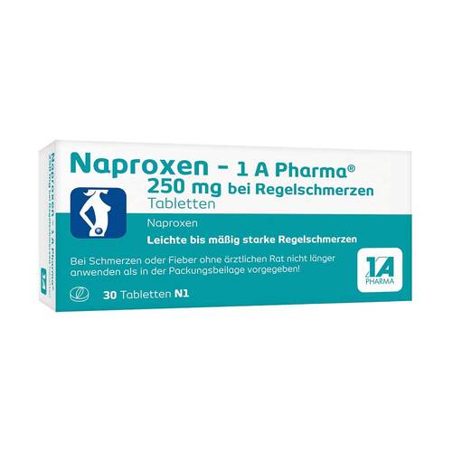 Naproxen-1A Pharma 250 mg b.Regelschmerzen Tabletten  - 1