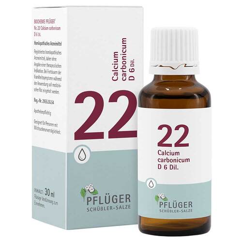 Biochemie Pfl&uuml;ger 22 Calcium carbonicum D 6 Tropf. - 1