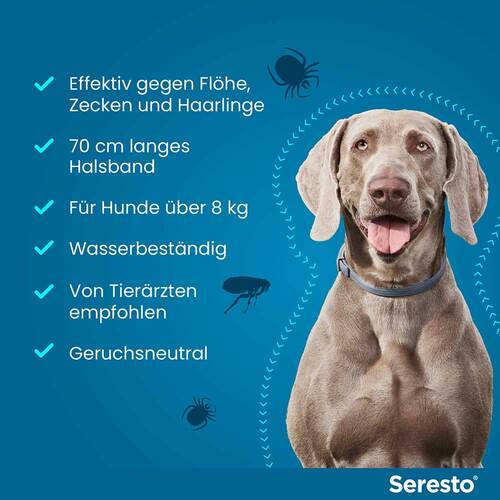 Seresto 4,50g + 2,03g Halsband f&uuml;r Hunde ab 8kg - 5