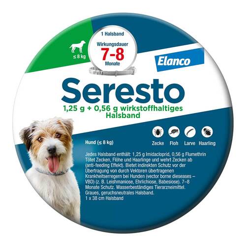 Seresto 1,25g + 0,56g Halsband f&uuml;r Hunde bis 8kg - 1