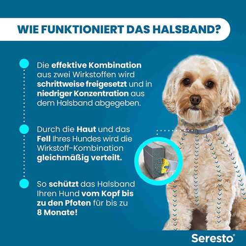 Seresto 1,25g + 0,56g Halsband f&uuml;r Hunde bis 8kg - 7