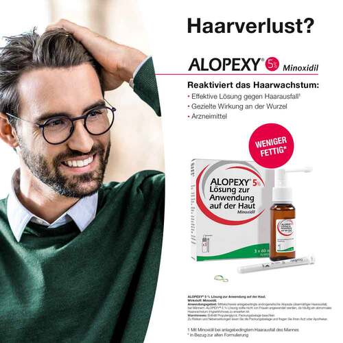 Alopexy 5% L&ouml;sung zur Anwendung auf der Haut - 4