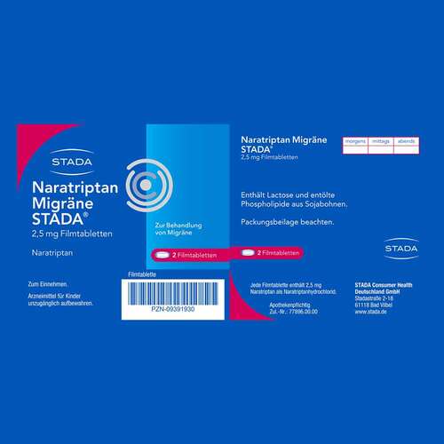 Naratriptan Migr&auml;ne Stada 2,5 mg Filmtabletten - 8