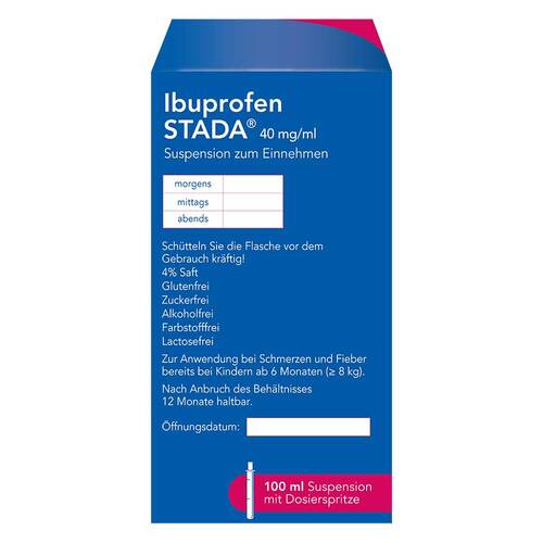 Ibuprofen Stada 40 mg / ml Suspension zum Einnehmen - 2