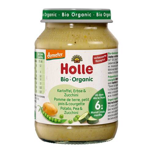 Holle Kartoffeln mit Erbsen und Zucchini - 1