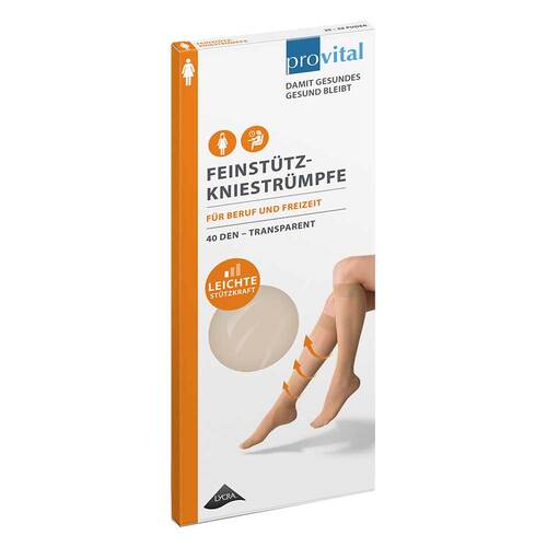 Provital 40den St&uuml;tzkniestr&uuml;mpfe Gr&ouml;&szlig;e 35-38 perle - 1