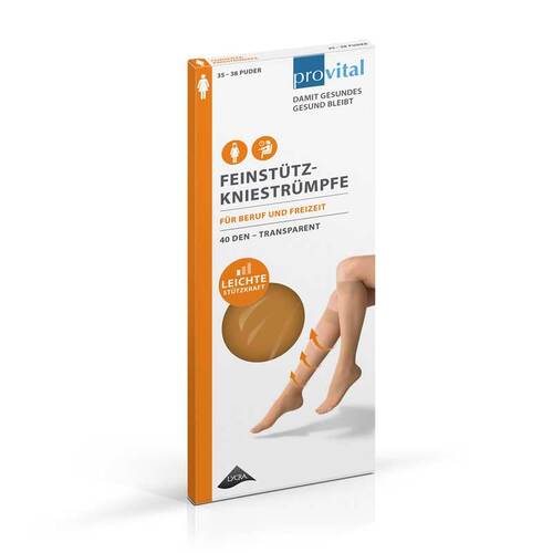 Provital 40den St&uuml;tzkniestr&uuml;mpfe Gr&ouml;&szlig;e 35-38 puder - 1