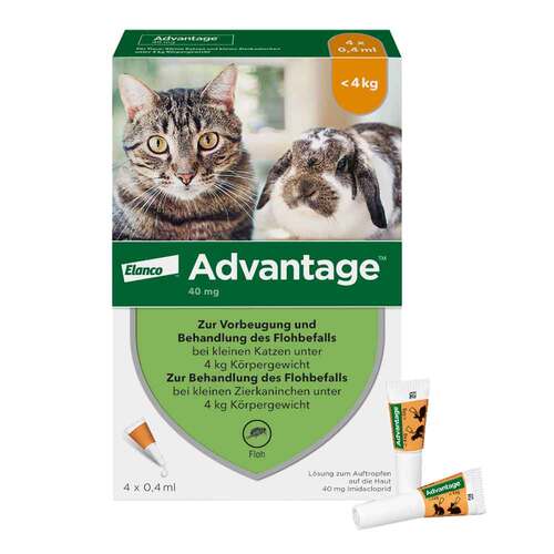 Advantage 40 mg L&ouml;sung f&uuml;r kl.Katzen / kl.Zierkaninchen - 1