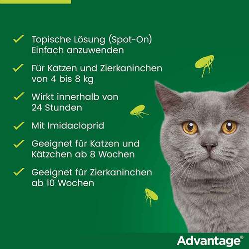 Advantage 80 mg f&uuml;r gr&ouml;&szlig;e Katzen und gr&ouml;&szlig;e Zierkaninchen - 4