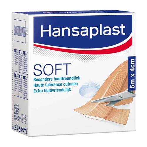 HANSAPLAST Soft Pflaster 4 cmx5 m Rolle - 1