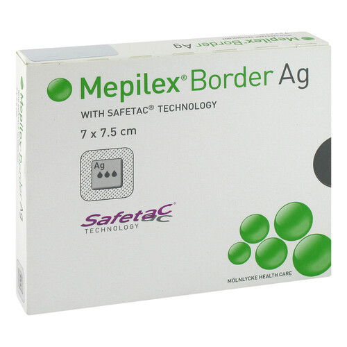 Mepilex Border Ag Schaumverband 7x7,5 cm steril - 1