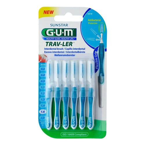 Gum Trav-Ler 1,6mm Tanne blau Interdental + 6Kappen - 1