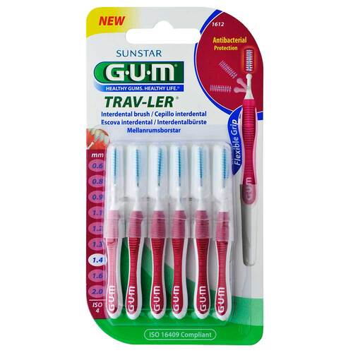 Gum Trav-Ler 1,4mm Kerze pink Interdental + 6Kappen - 1