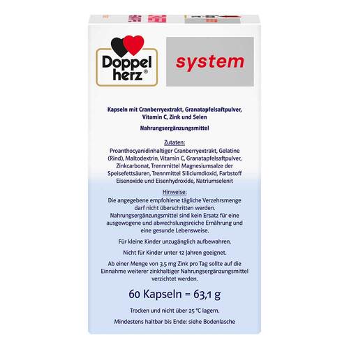 Doppelherz Cranberry + Granatapfel system Kapseln - 3