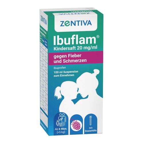 Ibuflam Kindersaft 20mg / ml gegen Fieber und Schmerz. - 1