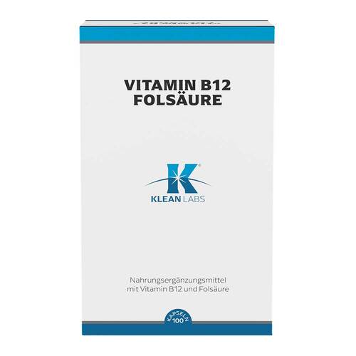 Vitamin B12 + Fols&auml;ure Klean Labs Kapseln - 1