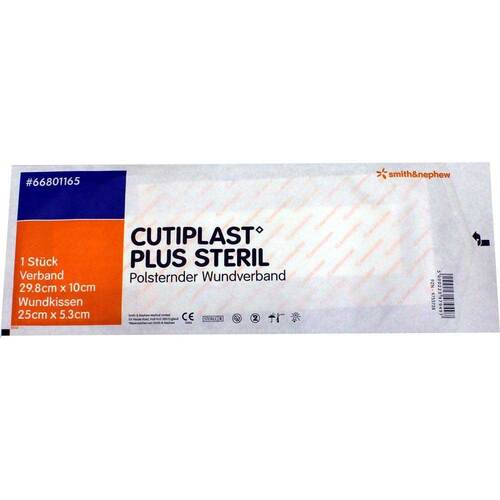 CUTIPLAST Plus steril 10x29,8 cm Verband - 1