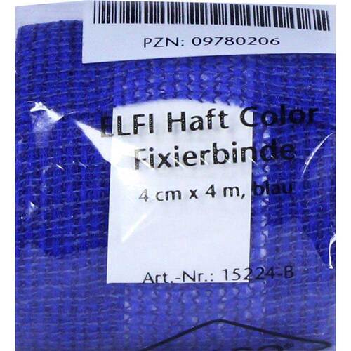 Dracoelfi haft color elastisch Fixierbinde 4 cmx4 m blau - 1