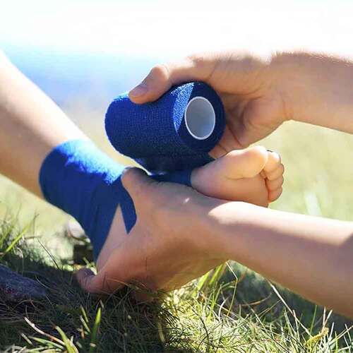Dracoelfi haft color elastisch Fixierbinde 6 cmx4 m blau - 2