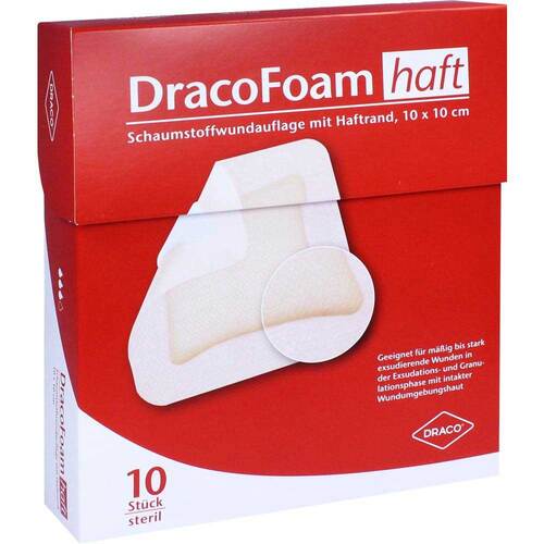 Dracofoam Haft Schaumstoff Wundauflage 10x10 cm - 1