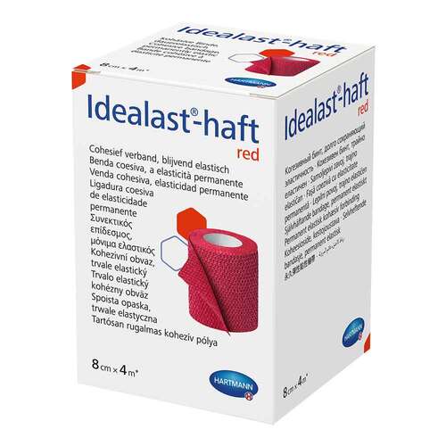 Idealast-haft color Binde 8 cmx4 m rot - 1