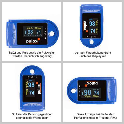 Pulox PO-200 Pulsoximeter blau - 3