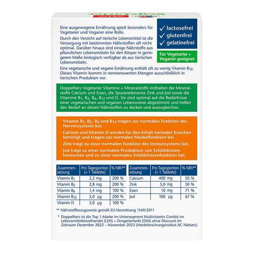 Doppelherz Vegetarier Vitamine + Mineralstoffe aktiv - 4