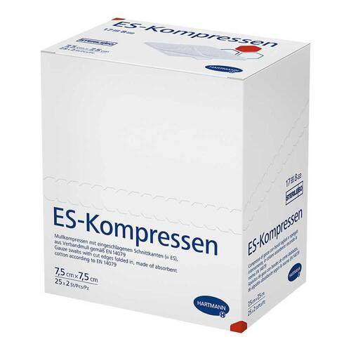 ES-KOMPRESSEN steril 7,5x7,5 cm 8fach - 1