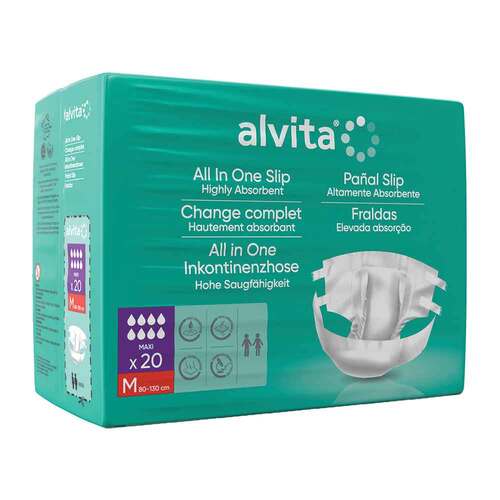 ALVITA All-in-One Inkontinenzhose maxi med.Nacht - 1