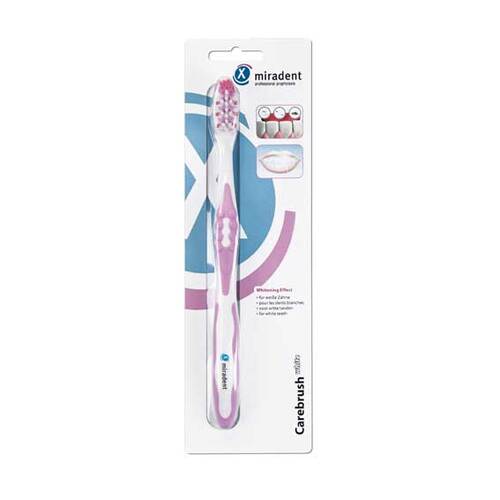 Miradent Carebrush Zahnb&uuml;rste wei&szlig; / pink - 1