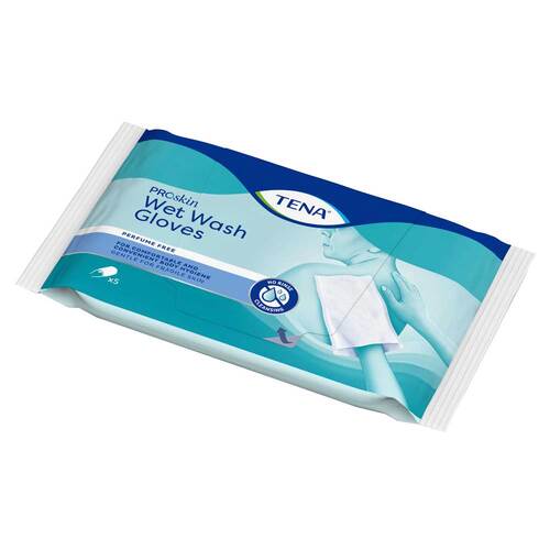 Tena Wet Wash Glove parf&uuml;mfrei 15x23 cm blau - 1