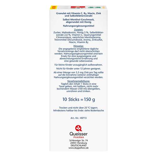 Doppelherz hei&szlig;er Salbei + Honig+Menthol Granulat - 2