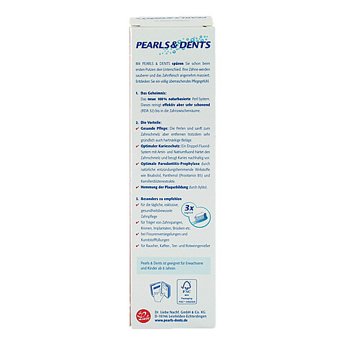 Pearls &amp; Dents Spezialzahncreme mit naturbas.Perlsys. - 2