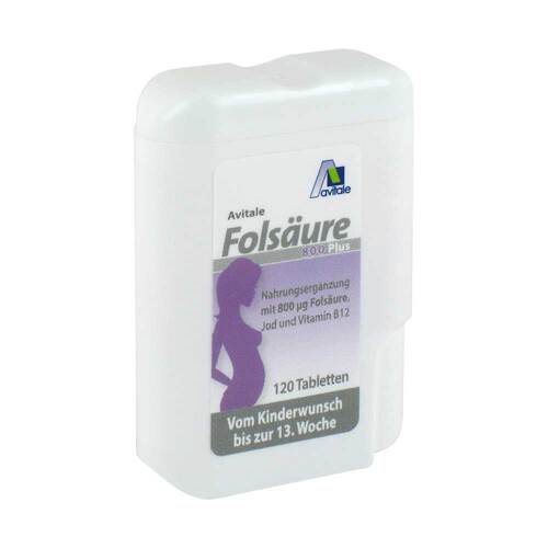 Fols&auml;ure 800 Plus B12 + Jod Tabletten - 1