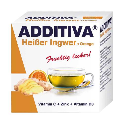 Additiva hei&szlig;er Ingwer + Orange Pulver Sachets - 1