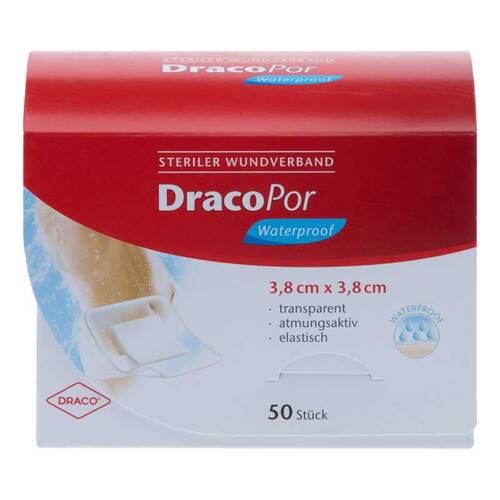 Dracopor waterproof Wundverband 3,8x3,8 cm steril - 1