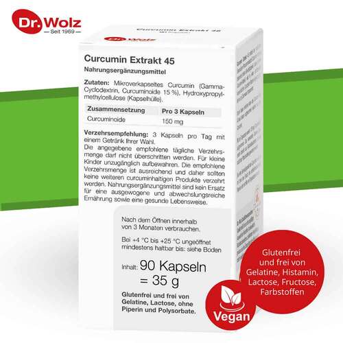 Curcumin Extrakt 45 Dr.Wolz Kapseln - 7