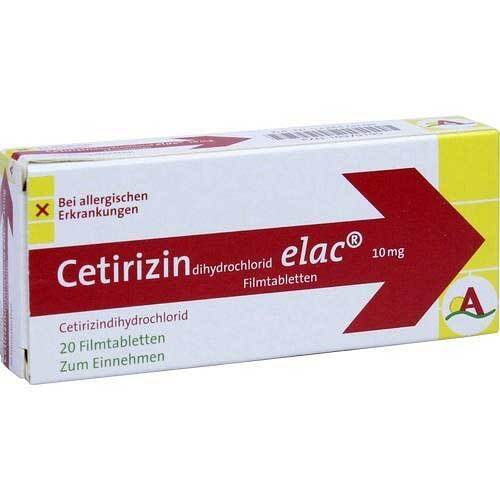 Cetirizindihydrochlorid elac 10 mg Filmtabletten - 1