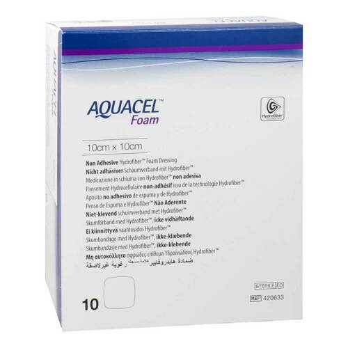 AQUACEL Foam nicht adh&auml;siv 10x10 cm Verband - 1