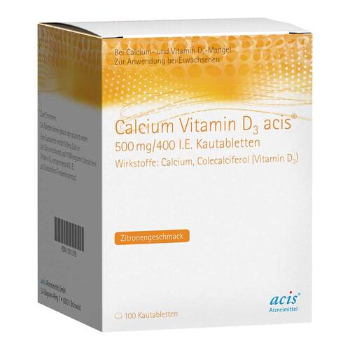 Calcium Vitamin D3 acis 500 mg / 400 I.E. Kautabletten  - 1