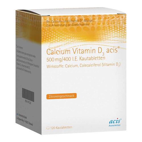 Calcium Vitamin D3 acis 500 mg / 400 I.E. Kautabletten  - 1