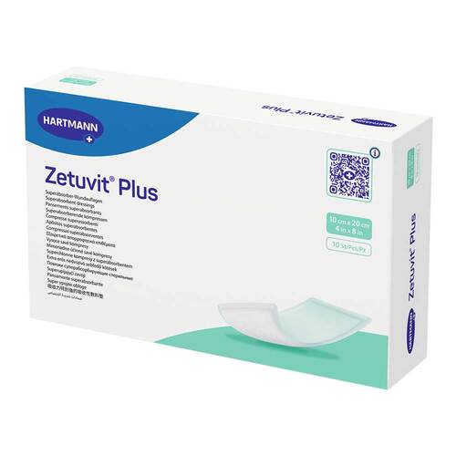 ZETUVIT Plus extrastarke Saugkompr.steril 10x20 cm - 1
